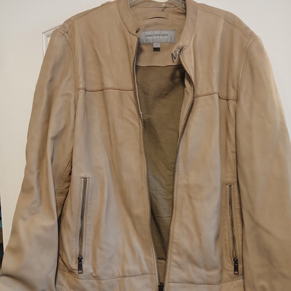 Marc New York Tan Leather Jacket